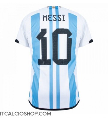 Argentina Lionel Messi #10 Prima Maglia Mondiali 2022 Manica Corta